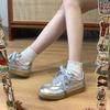 Korean version of Dexun shoes women's 2025 summer new retro versatile flat-bottomed breathable student party casual board shoes casual shoes
