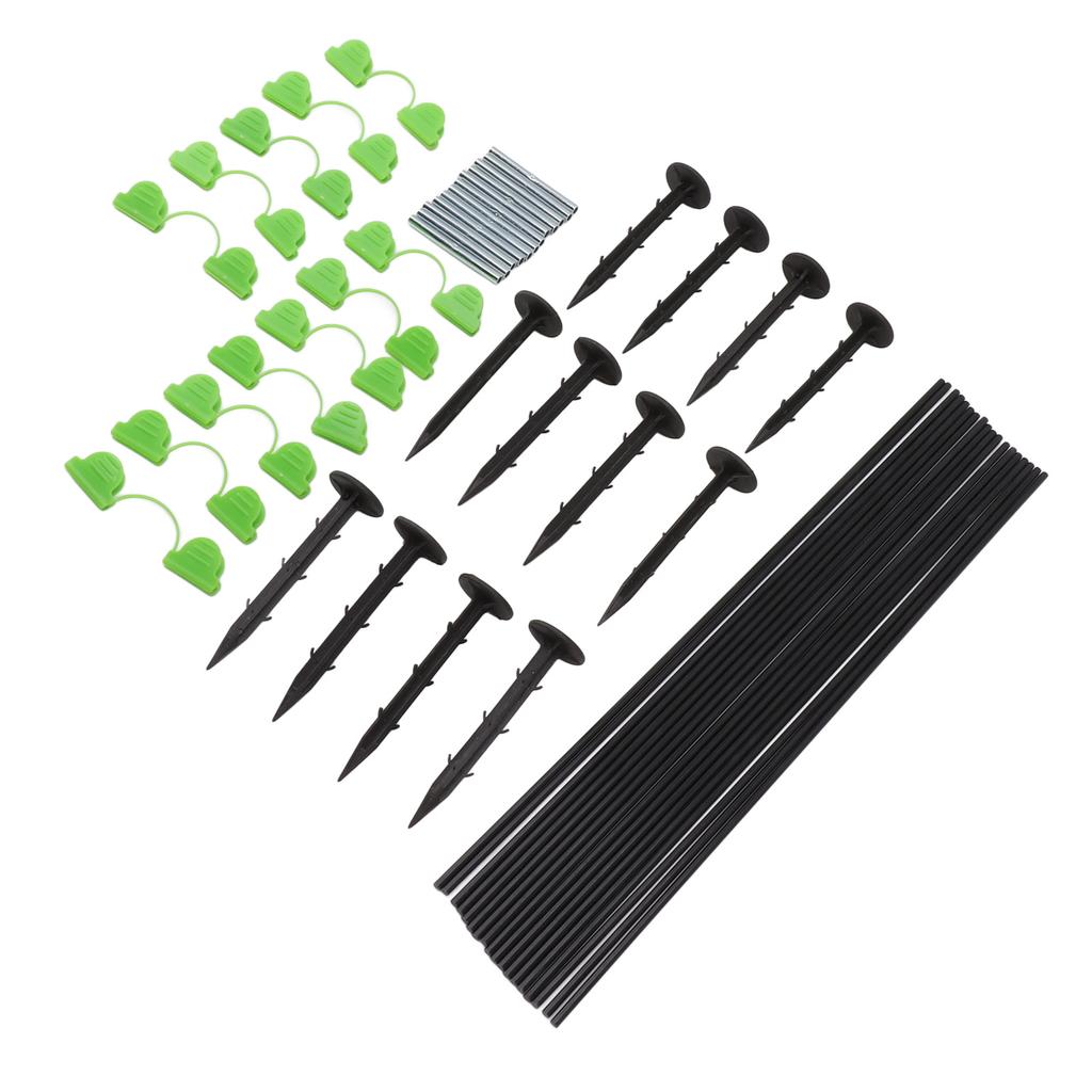 18 Fiberglass Rods 12 Connecting Pipes 12 Clips 12 Garden Stakes for Greenhouse Garden Raised Bed