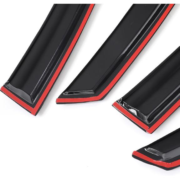 Rain Guards Side Window Visor Vent Outside Mount, 4PCS Fits For Honda Civic 4 Door Sedan 2016 2017 2018 Model Only