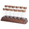 12 Glass Storage Tubes with Aroma Valve And Silicone Funnel for Practical Clear of