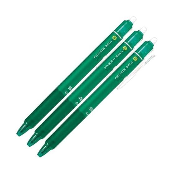 PILOT FriXion Ball Knock 0.5mm Green (3 Pack)