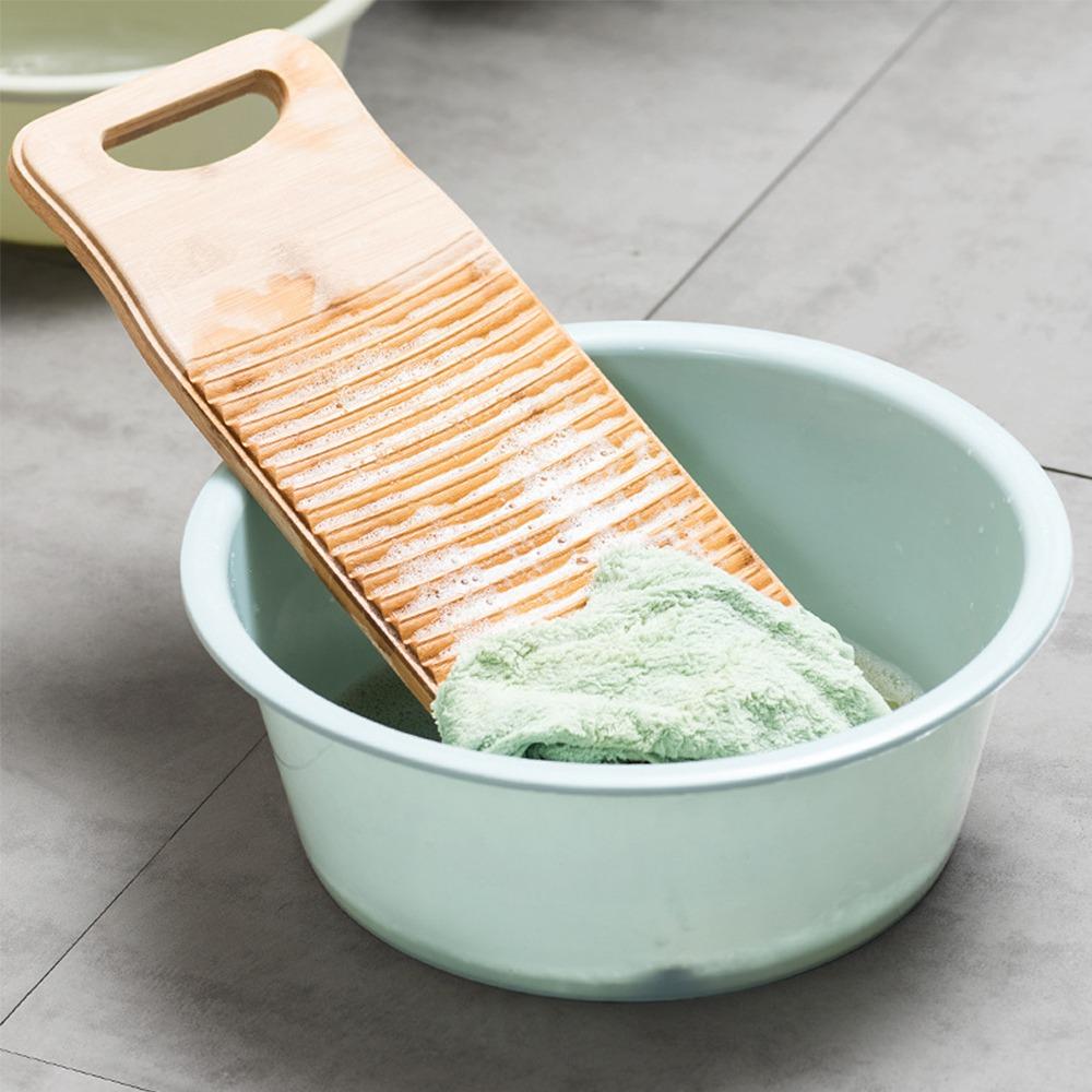 Easy To Use Laundry Cleaning Board Anti-slip Scrub Board Practical Wooden Washboard  Laundry Room