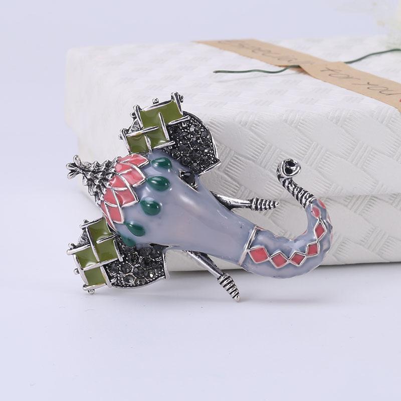 

Роскошные броши в виде слонов со стразами для женщин, эмалевые значки с животными, модные новые подарки для мероприятий и вечеринок, украшения, аксессуары для одежды