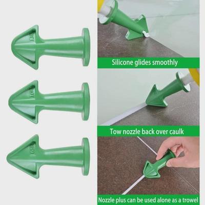 3 Pezzi Ugelli Raschietti Sigillante Silicone Multifunzione Strumenti Stuccatura Pavimenti Kit Ugelli Sigillante Silicone Set Miglioramento Casa A