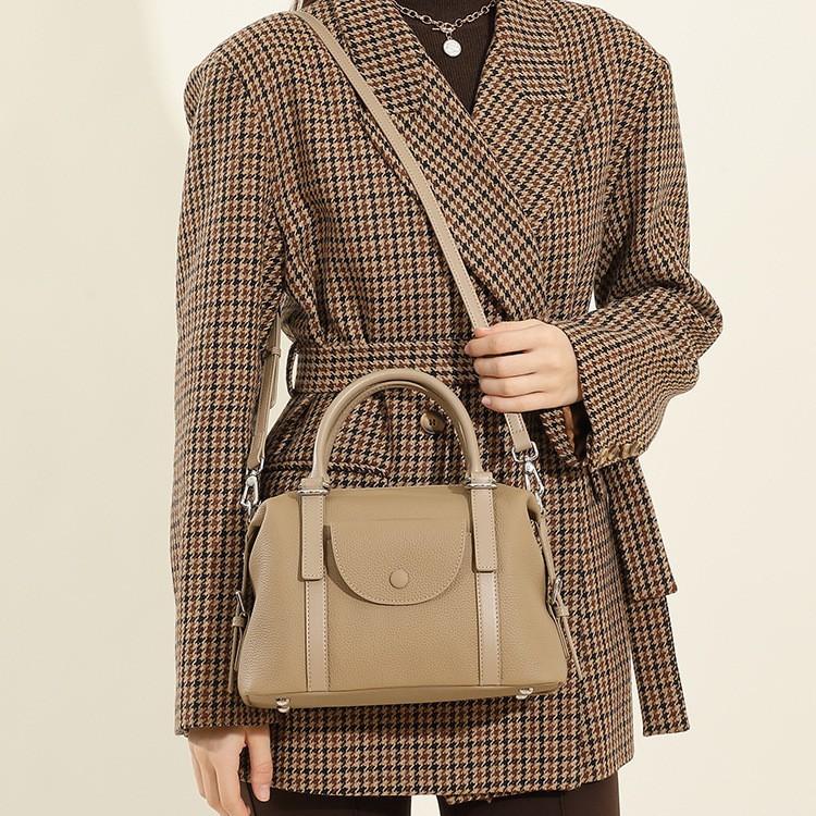 Handbag Leather Women'S Bag Leather Handbag Versatile Fashion Shoulder Bag Crossbody Bag Commuter Bag