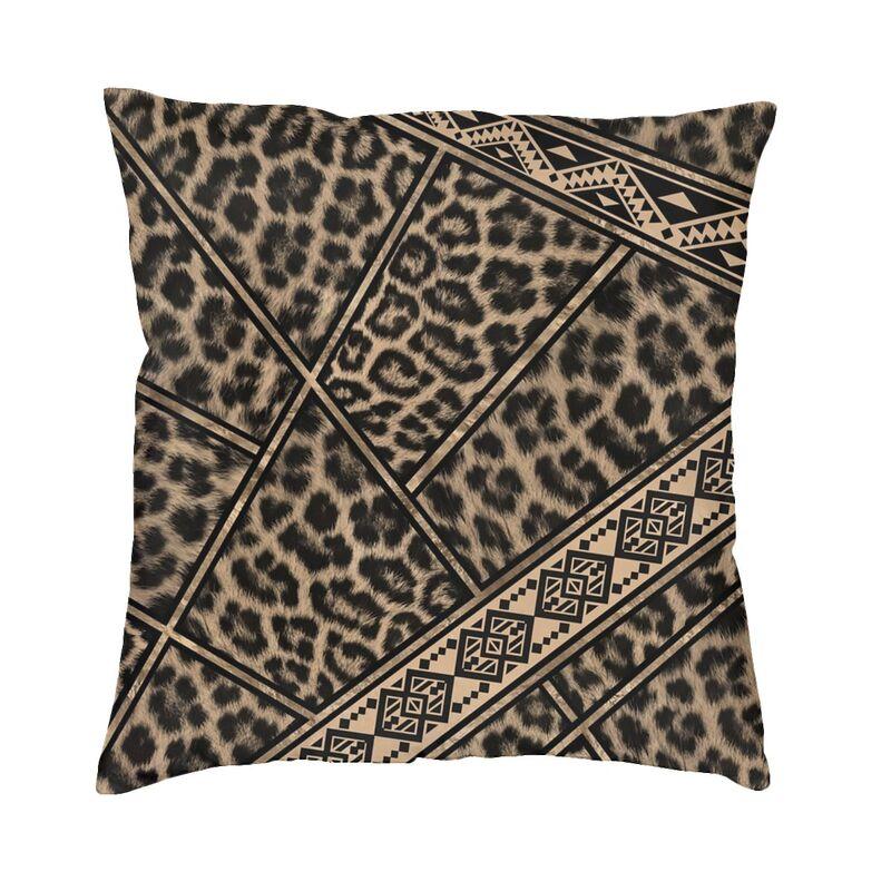 Nordic Purple Leopard Print Cushion Cover Velvet Animal Skin Pattern Pattern Pillow Case Living Room Decoration Pillowcase