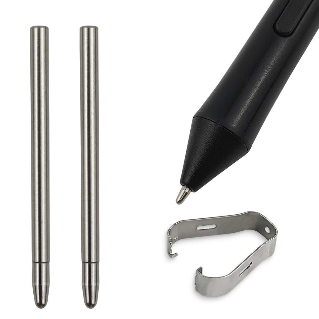 Two-Pack of Wear-Resistant Titanium Alloy Standard Pencil Tips for WACOM and Intuos Series Pens. Replacement Refill Tips Compatible with WACOM