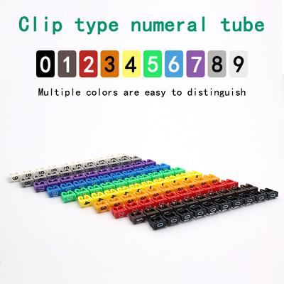 150/100Pcs Cable Markers Colourful C-Type Marker Number Tag Label For 2-3mm Wire Conspicuous And Easy To Identify