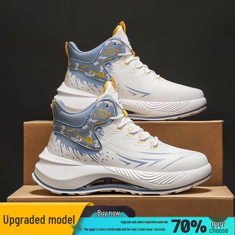 

2025 Warrior Men s Versatile High-Top Sneakers: Soft, Thick Non-Slip Sole, Wear-Resistant Casual Shoes. 43
