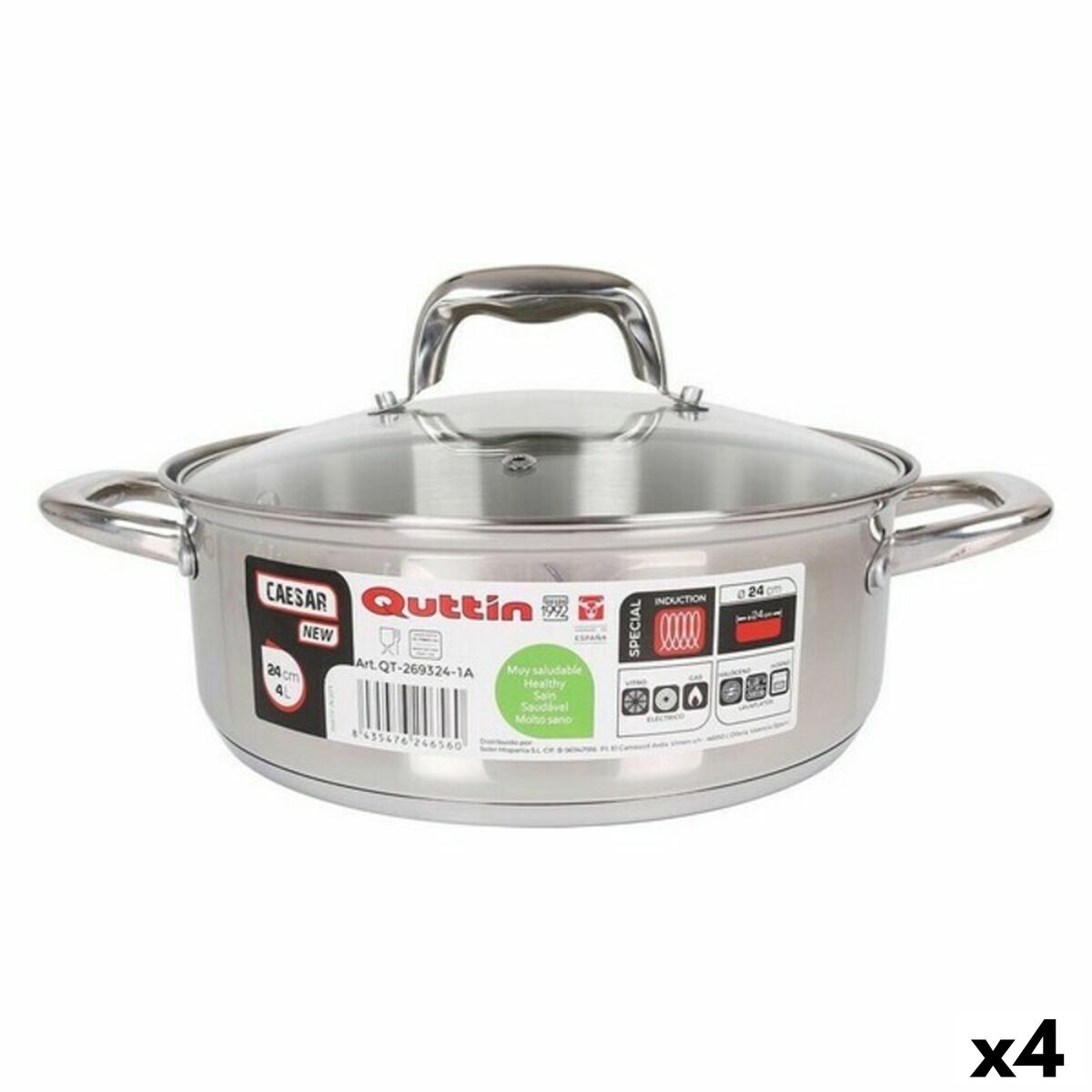 

Marmite Avec Couvercle Quttin 139505 (ø 24 Cm) TU прозрачный
