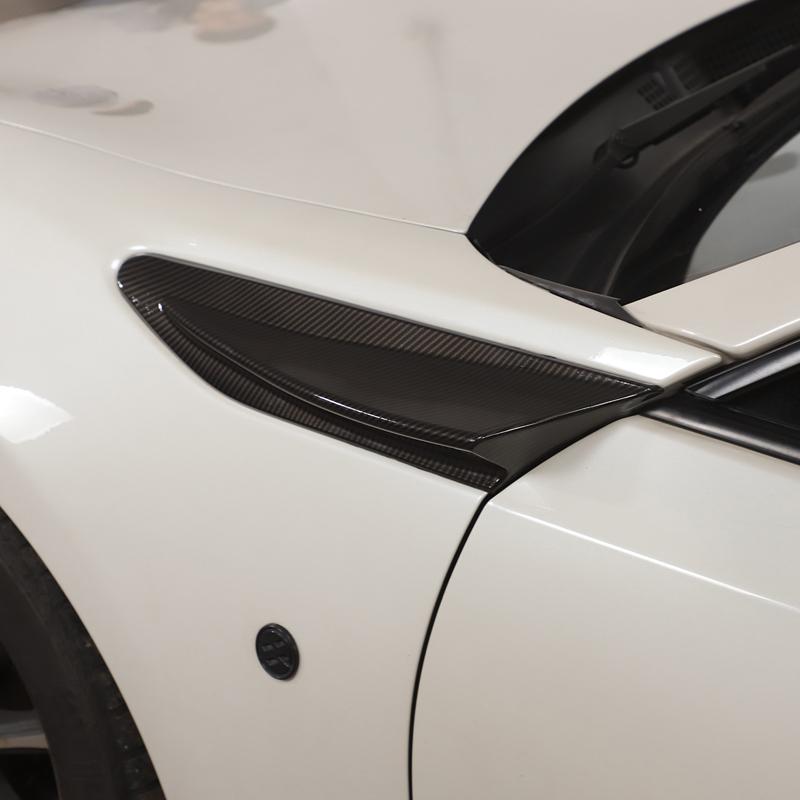 Voor Subaru BRZ Toyota 86 GT86 12-20 Auto Zijdelingse Luchtuitlaat Spatbord Vinnen Ventielkap ABS koolstofvezel textuur Exterieur Accessoires