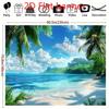 2D Palm Tree Beach Backdrop Easy To Hang for Indoor and Outdoor Use