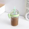 Leakproof Reusable Coffee Cup with Lid and Straw Odor Free BPA Free Tumbler for Gym Fitness Cold Smoothie Drinking