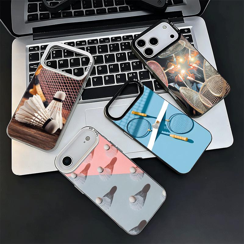 Badminton Sport Soft Phone Case for iPhone 15 16 17 Pro Max 17Air 16E 14 Plus 13 12 Mini Shockproof Cover Back Shell