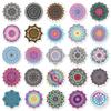 50 Iridescent Mandala Stickers - Waterproof DIY Decoration for Stationery and Milk Tea Cups