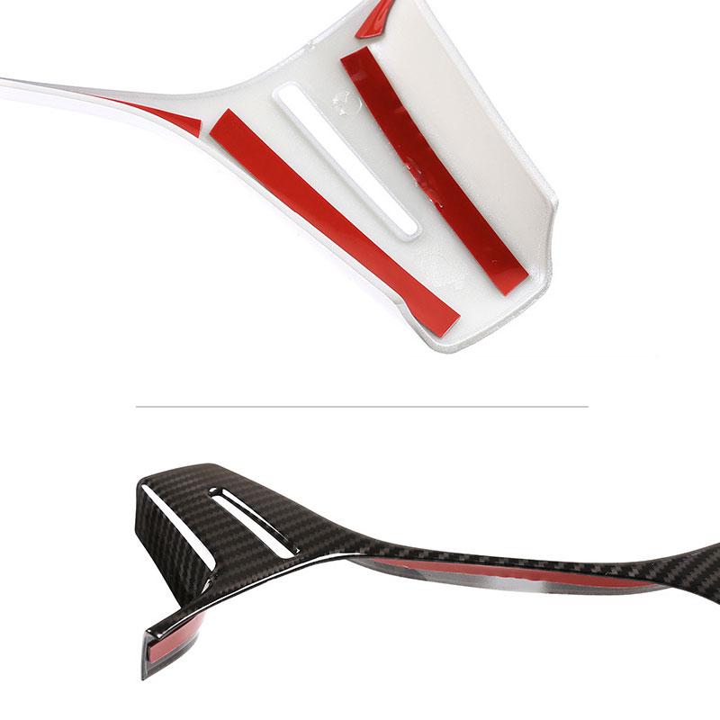 Car Styling Carbon Fiber Texture Steering Wheel Panel Frame Cover Trim For Mercedes Benz C E Class W204 W212 ML GL X166