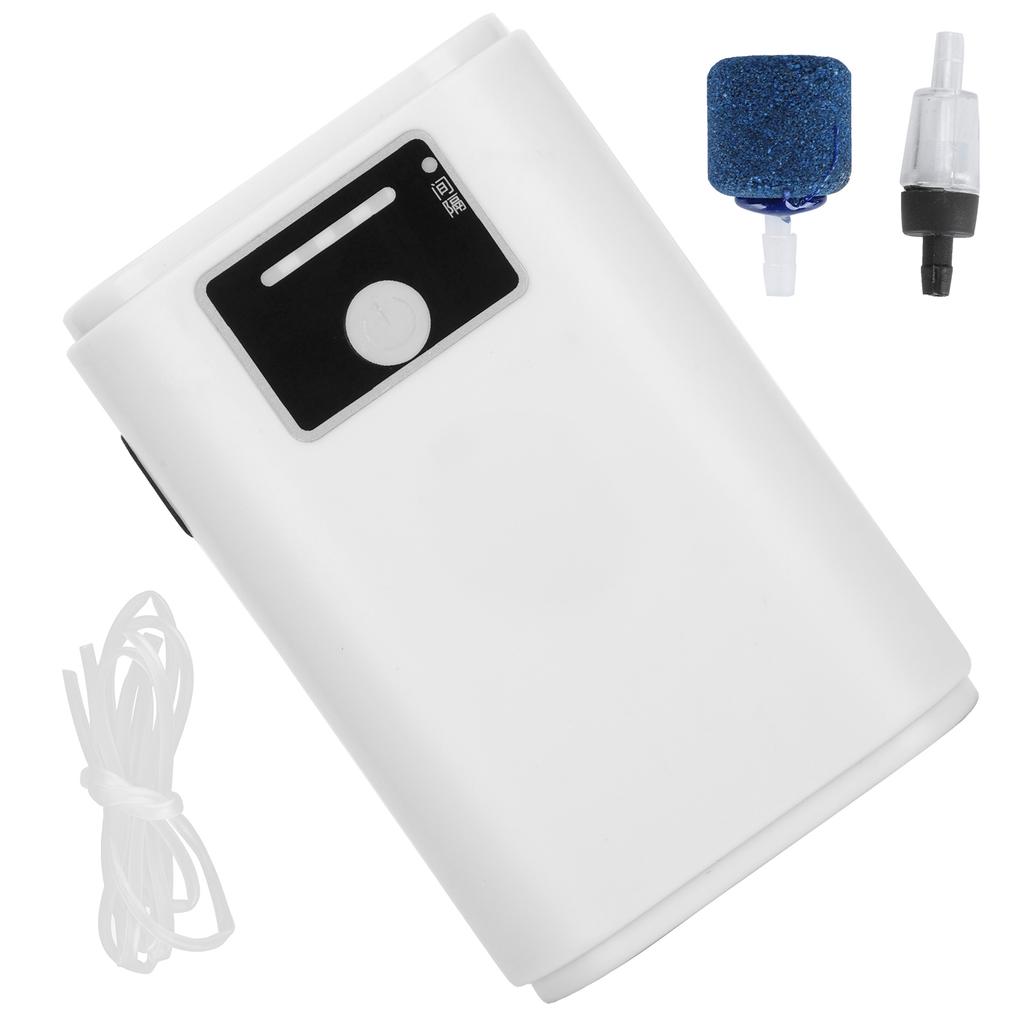 Single Outlet Aquarium UltraQuiet Air Pump Kit Fish Tank Oxygen Pump with Power Display(ZYN10