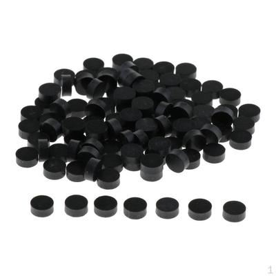 100 Stück/Packung Acryl-Griffbrett-Marker für Gitarrengriffbretter, eingelegte Punkte, Schwarz, 6,3 x 2,5 mm