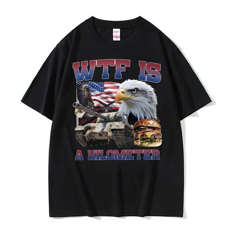 Wtf Is A Kilometer Funny Meme Graphic T Shirt Men Fashion Retro Oversized Tshirts Unisex Casual Cotton Short Sleeve Tshirt Y2k
