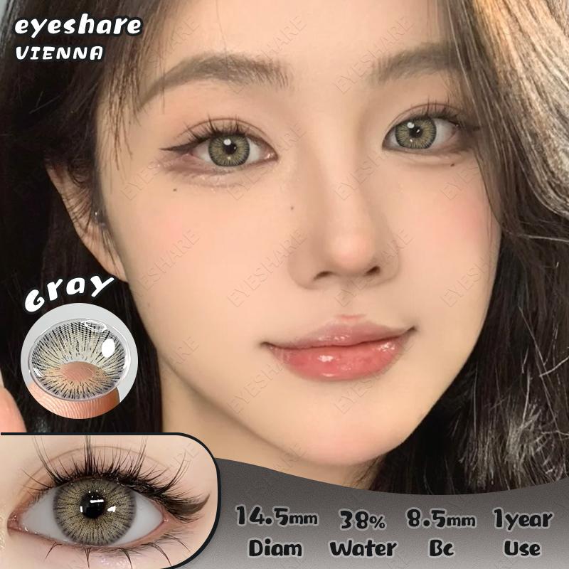 EYESHARE Colored Contact Lenses of the Year Natural Brown Eye Makeup Color Lenses Blue Fashion Contact Lenses Gray Beauty Lenses 1 Pair