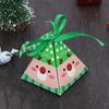 10Pcs Christmas Candy Packaging Box Santa Claus Reindeer Triangle Gift Box Merry Christmas Labeled Kraft Paper Box Party Supplie