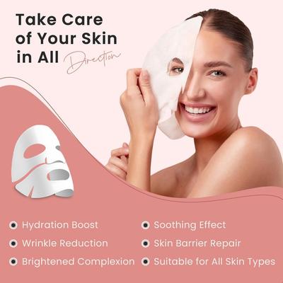 UCRAVO 6 Sheets Bio-Collagen Real Deep, Overnight Mask, Skinqueen Korean Collagen Films Deep Collagen Anti Wrinkle Firming Lifting Facial Hydrogel