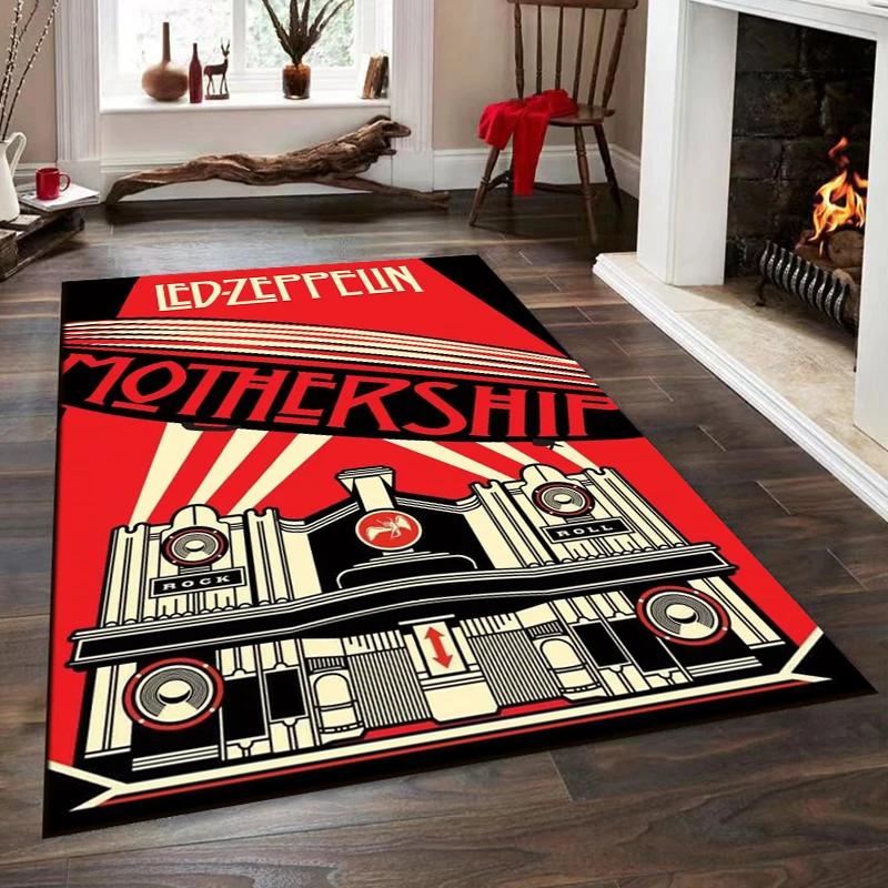 15 Size Led-Zeppelin Pattern Rug for Living Room Bathroom Mat Creative Door Mat Bedroom Home Decor Rug Decoration Maison