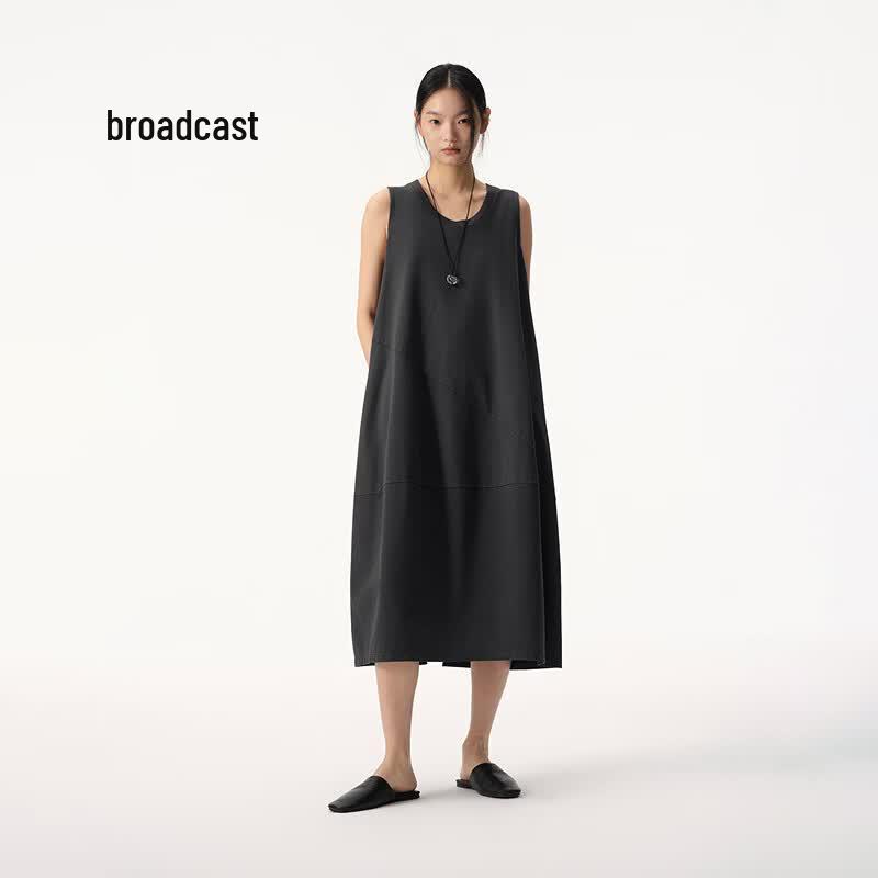 Broadcast Women s Relaxed Sleeveless Midi Dress L
