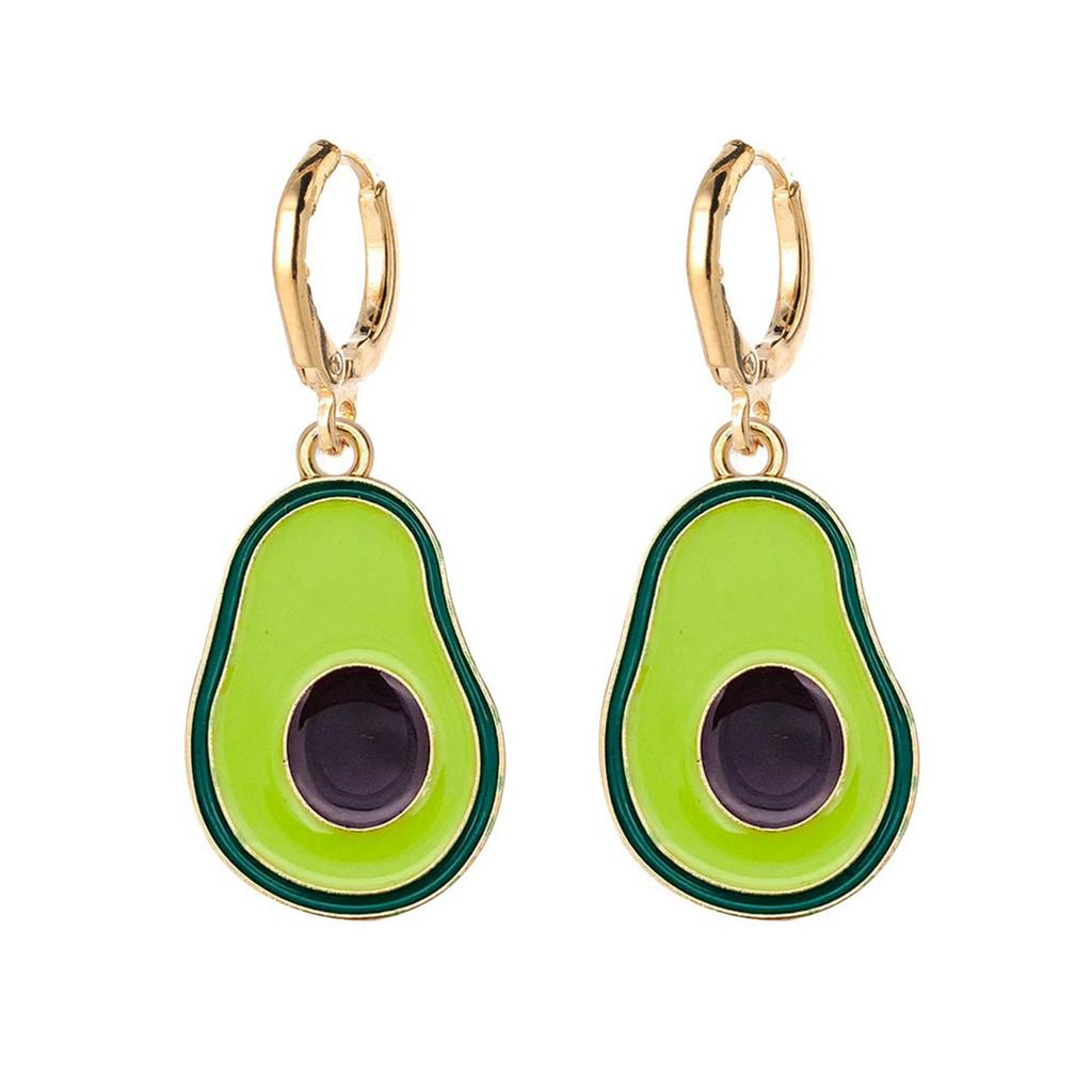 Summer Alloy Drip Earrings Fruit Earrings Lemon Avocado Strawberry Earrings Jewelry