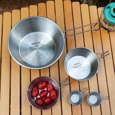 Outdoor XL Snow Pot 2000ML Stainless Steel Camping Cookware: BBQ Frying Pan & Household Soup Pot