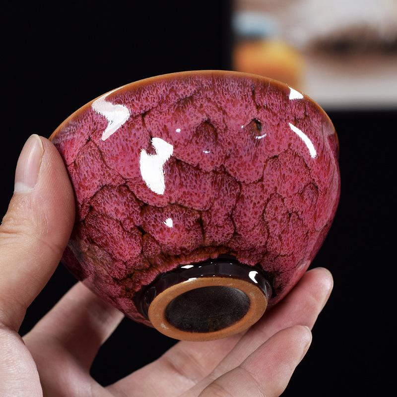 Five Elements Tenmoku Glaze Large Jianzhan Master Cup - High-End Ceramic Tea Tasting Souvenir