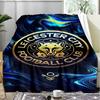 1 Stück Leicester City F.C. Bedruckte Weiche Flanelldecke Überwurf für Schlafzimmer Wohnzimmer Sofa Camping Reise Fan Geschenke Weihnachtsgeschenke