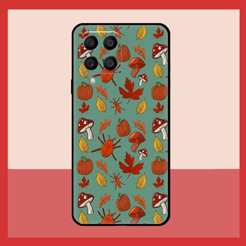 Autumn Leaves Fall Pumpkin Halloween Case For Samsung Galaxy M52 M32 M53 M16 M11 M21 M31 M35 M12 M13 M14 M15 M36 M56 M55 M34 M54