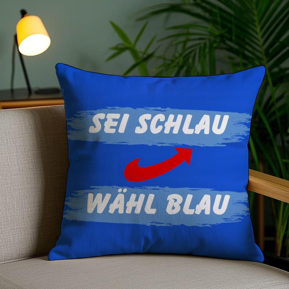 Alternatieve Afd Duitsland Kussenhoes Pluche Stof Zacht Dubbelzijdig Bedrukt Onzichtbare Rits Bank Kussenhoes Huisdecoratie