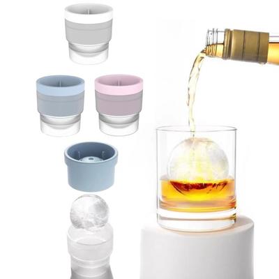 Ice Ball Maker Mold 2.4 Inch Ice Ball Mold Stackable Silicone Easy Release