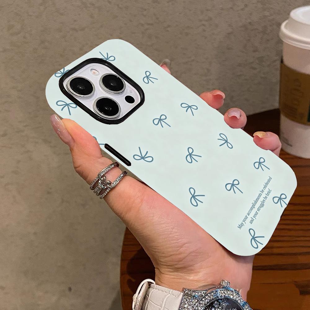 Inspirational Bow 2-in-1 Phone Case Suitable for iPhone 17, 16, 15, 14,13,12,11 Pro/Max/Plus Anti Drop and Anti Shock Back Cover