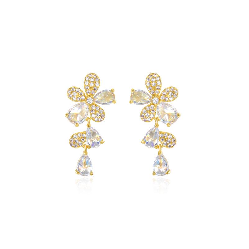 Shining Pearl Copper Alloy Earrings: Light Luxury, High-End Gold-Plated with Strong Color Retention