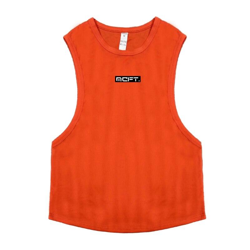 

Do The Work Muscleguys Сетчатый быстросохнущий беговой баскетбольный летний модный жилет с круглым вырезом и буквенным принтом для спортзала, спортивного фитнес-жилета M оранжевый