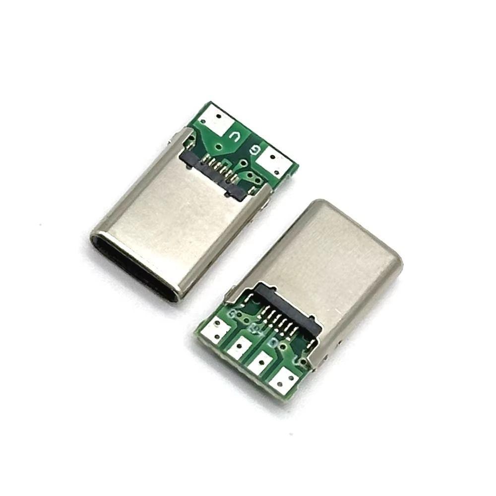 2Pin 4Pin USB Male Plug SB 3.1 Electric Terminal Jack Tail Type C Connector