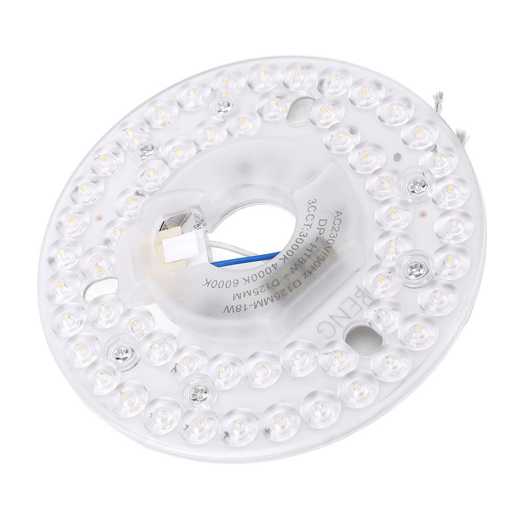 4.92 Inch LED Ceiling Fan Light Retrofit Kit 18W 3CCT 3000K 4000K 6000K Dimmable Round Ceiling Light Replacement PC