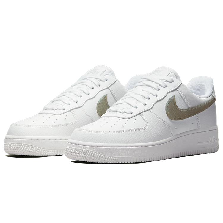Nike Air Force 1 Low Λευκό Χρυσό Γκλίτερ Swoosh Γυναικεία DH4407-101