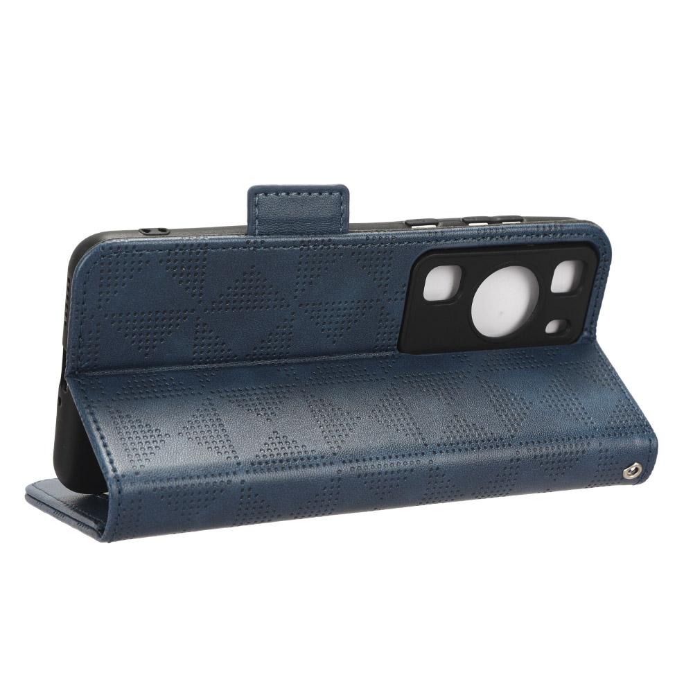 For Huawei P60 Pro/P60 Anti-Dust Phone Shell PU Leather Phone Case Imprinted Triangle Stand Wallet Cover