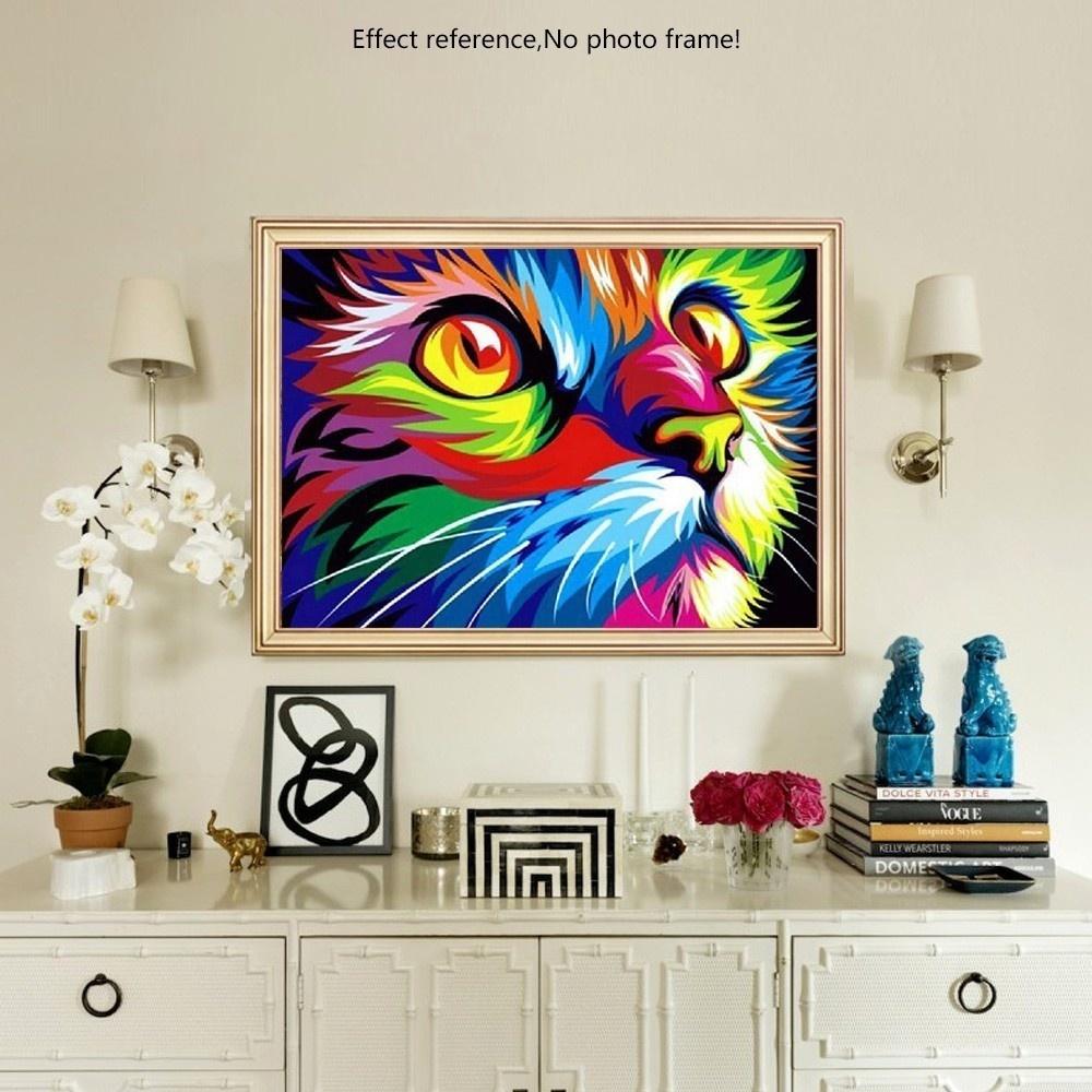 5D Diamond Painting Full Round Cat 5D DIY Diamond Embroidery Animal Cross Stitch