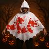 Goth Halloween Props Cloth Skull Bones Cloak Creative Skeleton Cape  Adult