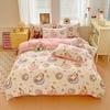 Thickened Milk Fleece Bed Four-Piece Coral Fleece Quilt Cover Double-Sided Flannel Fleece Bed Sheet Three-Piece Set