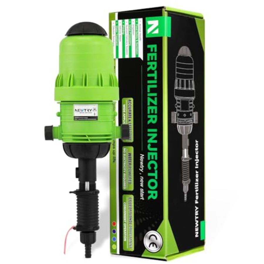 

0.4-4 Fertilizer Injector for Drip Irrigation 1:250 to 1:25 Adjustable Water Powered Dosing Pump 3/4 NPT зелений