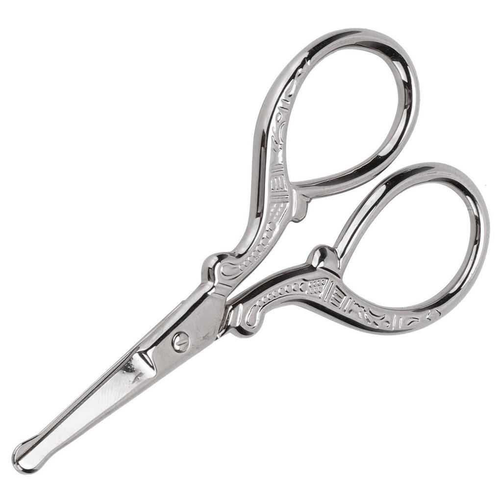 Vintage Embroidery Scissors Stainless Steel Tea Ceremony Bag   Stitch   Tool(Round Head Gold MJFY01 )