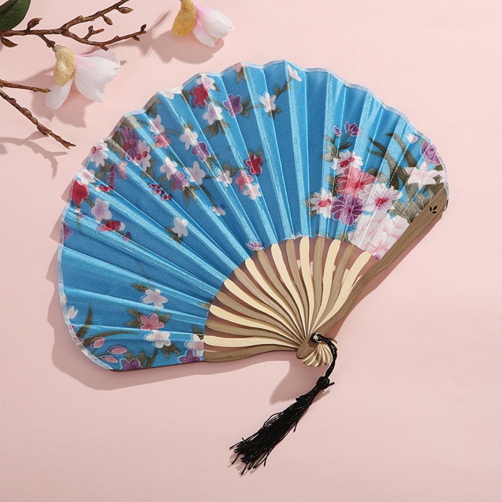 Silk Cloth Hand Fan Elegant Hand Fan Peony Flower Fan Luxurious For Weddings Personal Comfort Dance Recitals