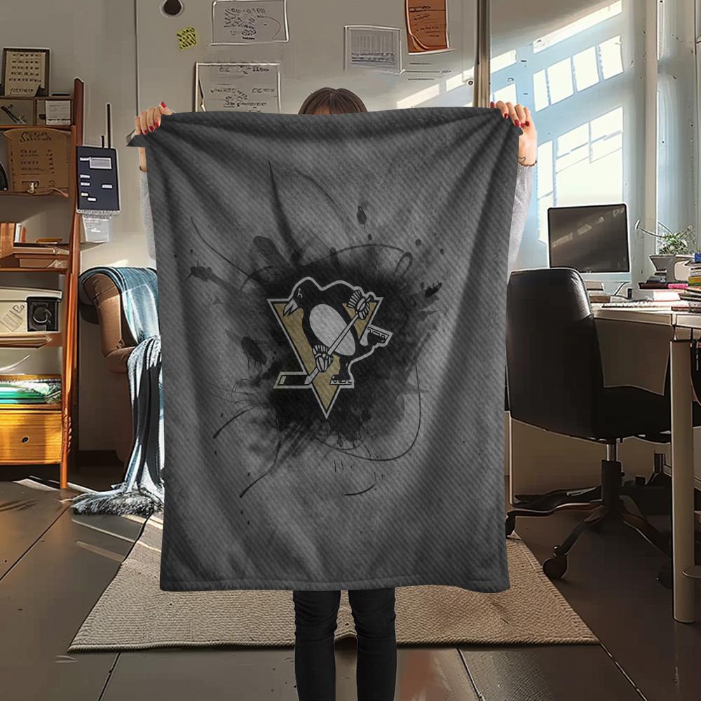 Pittsburgh Penguins Flannel Blanket, High quality Comfortable for All Seasons, Home Decor, Warmth and Comfort