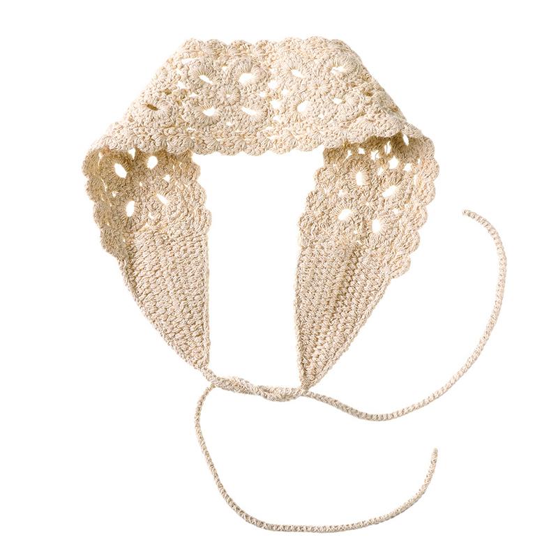 

Нова пов язка для волосся, в язана гачком, жіноча французька хустка, широкі еластичні пов язки для волосся, модні аксесуари для волосся бежевий